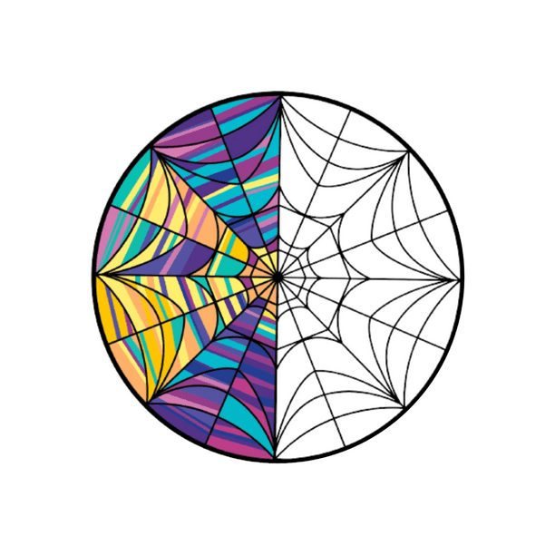 Stained Glass Window Edible Cake Topper 8" Round