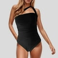 thumbnail image 2 of Women One Shoulder Sexy Swimsuit Full Coverage Bathing Suit Keyhole Design Comfortable Swimwear For Beach Pool, 2 of 4