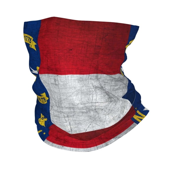 Cooling Neck Gaiter Face Cover Scarf North Carolina Flag Protection Mask Windproof Hiking Cycling Running For Men Women
