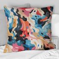 thumbnail image 1 of Designart "Tribal Pink Blue Evolution II" Abstract Throw Pillow - Modern Pillow For Couch - Insert And Pillows Covers For Living Room Decor, 1 of 5