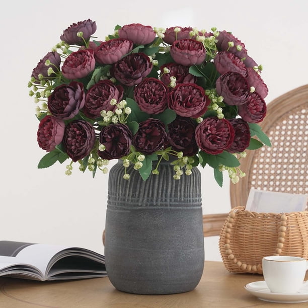 Flor de imitación para decoración del hogar, boda, flores artificiales de pared.