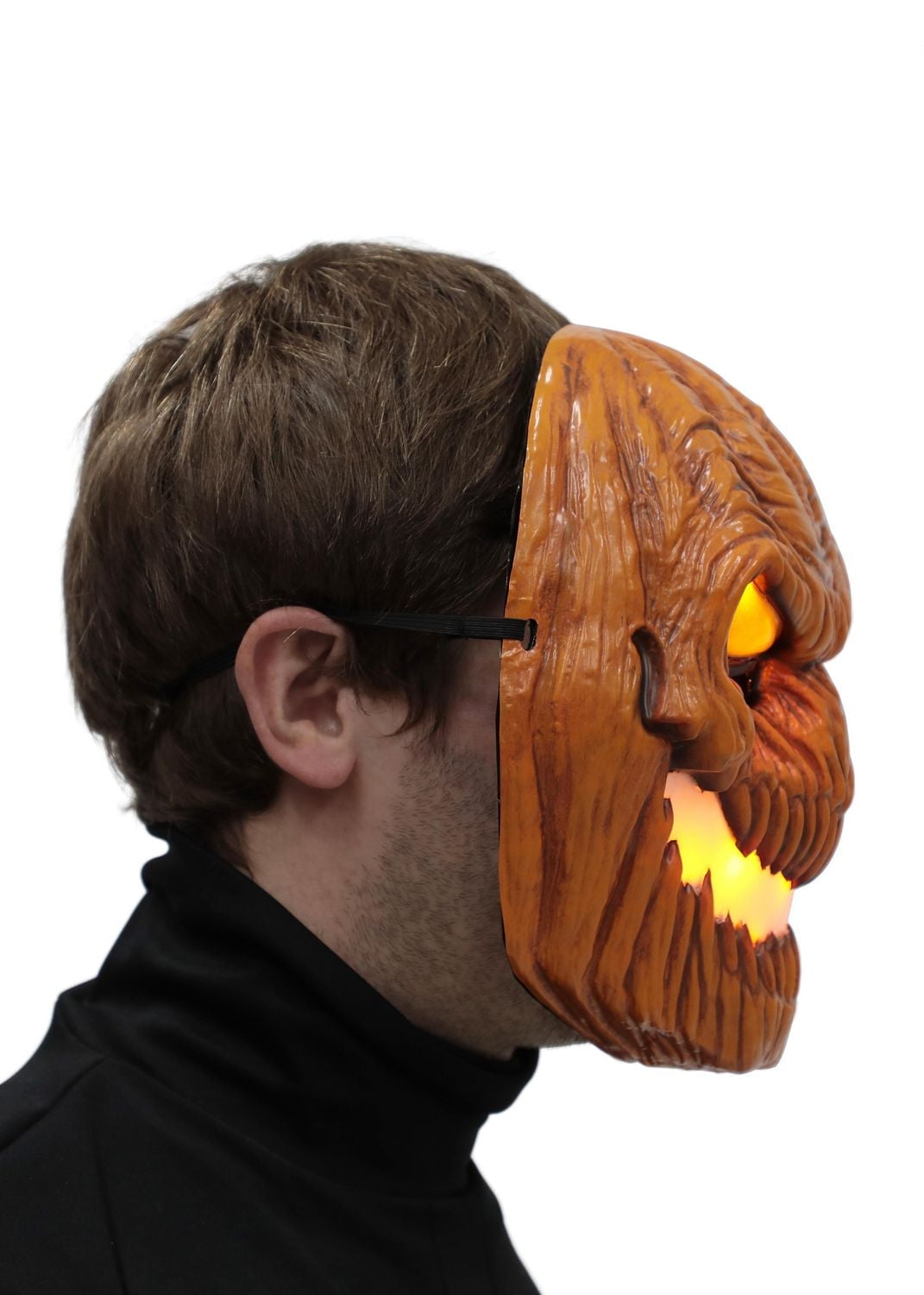 Way to Celebrate Adult Unisex Halloween Light Up Flaming Hallows Hellion Mask Costume Accessory