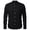 Black, variant on XIAONU Pleated Detail Stand Collar Shirts for Men Long Sleeve Button Down Button Up Shirt Smooth formal Business Shirts