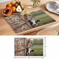 thumbnail image 6 of Farmhouse Animals Placemats Set of 12 Country Cows Sheeps Roosters Farm Place Mats Indoor Wipeable Table Mats Washable Cloth Dining Table Placemats for Kitchen Holiday Party Home Decor 13x19 Inch, 6 of 9