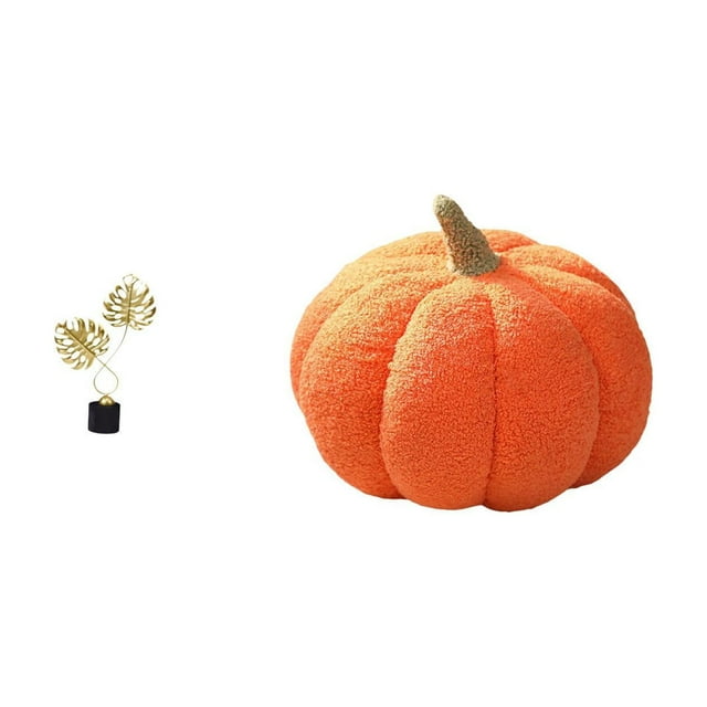 Estatua de hoja, escultura de hoja, adorno de calabaza, decoración de hierro y madera, toque artístico, ideal para sala de estar, dormitorio, oficina,
