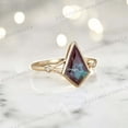 thumbnail image 2 of KANISHKAGEMS&JEWELS 2 Ct 9x7mm / Kite Cut Alexandrite Engagement Ring CZ Diamond Proposal Ring Yellow Gold Plated Bezel Set Rng June Birthstone Gift Ring, 2 of 5