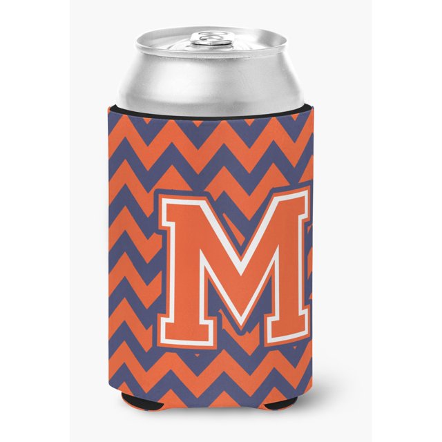 Abrazadera para latas o botellas Treasures CJ1042-MCC Chevron Naranja y Azul multicolor