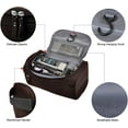 thumbnail image 3 of Vercord Mens Toiletry Bag Wash Travel Small Shaving Dop Kit Shower Bathroom Ditty Hygiene Bag Coffee, 3 of 6