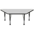 thumbnail image 3 of ECR4Kids 30in x 60in Trapezoid Everyday T-Mold Adjustable Activity Table Grey/Black - Chunky Leg, 3 of 4