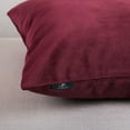 thumbnail image 6 of Phantoscope Soft Silky Velvet Series Decorative Throw Pillow, 20" x 20", Dark Red, 1 Pack, 6 of 7
