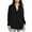 Black#mock neck sweatshirt women, variant on DDAPJ pyju Button Collar Sweatshirts for Women Trendy Casual Polos Sweatshirt Oversized Pullover Sweatshirt with Pockets