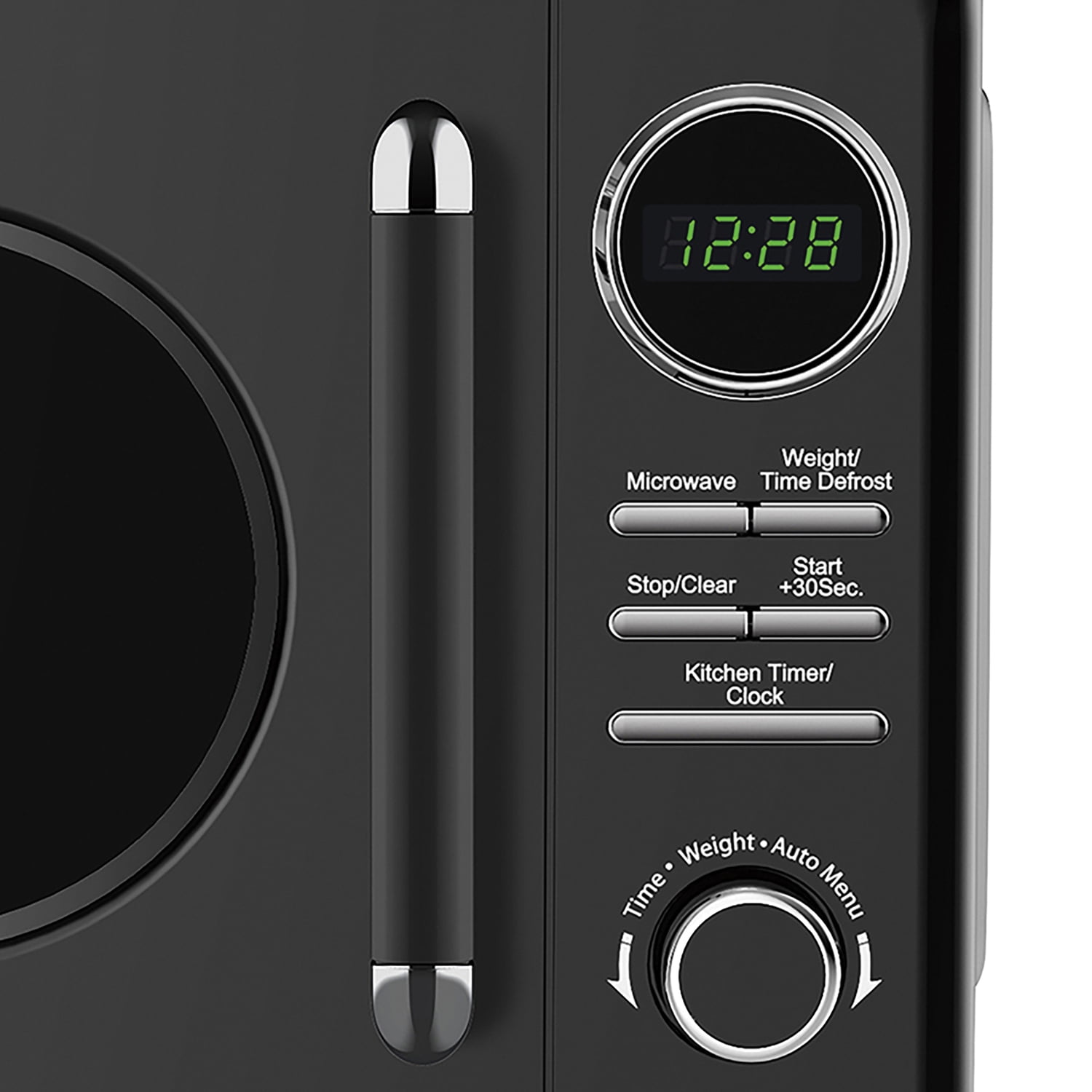 Magic Chef MC77CMB 0.7-cu. ft. 700-Watt Retro Countertop Microwave, Black