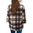 thumbnail image 3 of KISSMODA Plaid Button Down Western Long Sleeve Casual Collared Blouse Girls' 3-14Y, 3 of 3