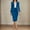 Blue, variant on Women's Skirt Suit Set Elegant Wear Business Attire Stylish Two Piece Outfit Comfortable Work