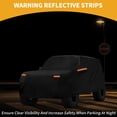 thumbnail image 3 of Funda para auto impermeable para todo clima, protección exterior contra el sol y la lluvia, con tiras reflectantes, negra para Lexus GX, 3 of 5