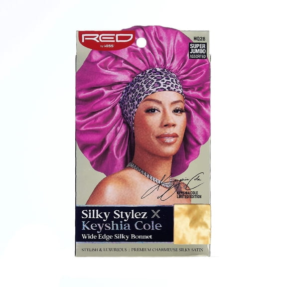 Red by Kiss Silky Stylez X Keyshia Cole Wide Edge Silky Bonnet Super Jumbo Assorted (HQ28)