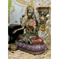 thumbnail image 7 of Ebros Hindu Goddess Lakshmi Meditating On Lotus Throne Statue 6.5"Tall Figurine, 7 of 7