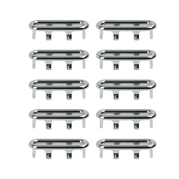 10x Tapa de rebose para embellecedor de lavabo, tapa de inserción de orificio, tapa de repuesto para lavabo Oval