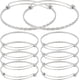thumbnail image 1 of 10 pulseras ajustables de acero inoxidable de 6,35 cm (2,5") con alambre expandible para manualidades y creación de joyas para mujer., 1 of 6