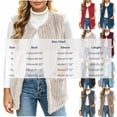 thumbnail image 3 of Women's Warm Fuzzy Fleece Sleeveless Vest Open Front Waistcoat Soft Plush Layering Gilet Fall Winter Daily Street Outfits Red, 3 of 8