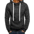 thumbnail image 3 of Sudadera con capucha de color puro de manga larga de otoño para hombre (gris oscuro L) Ndcxsfigh Para estrenar, 3 of 7
