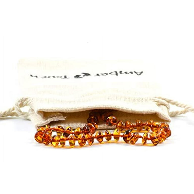 Baltic Amber Necklace Unisex 13 inch. Natural Amber from Baltic Region Genuine Amber Brown