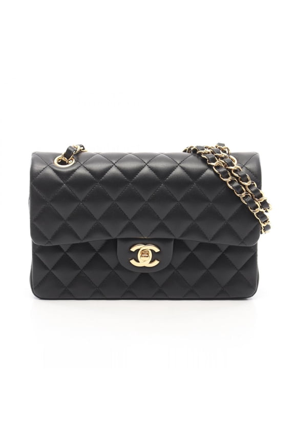 Pre-Owned Chanel Matelass Double Flap Shoulder Bag/Handbag, Lambskin Leather, Women's, Black...