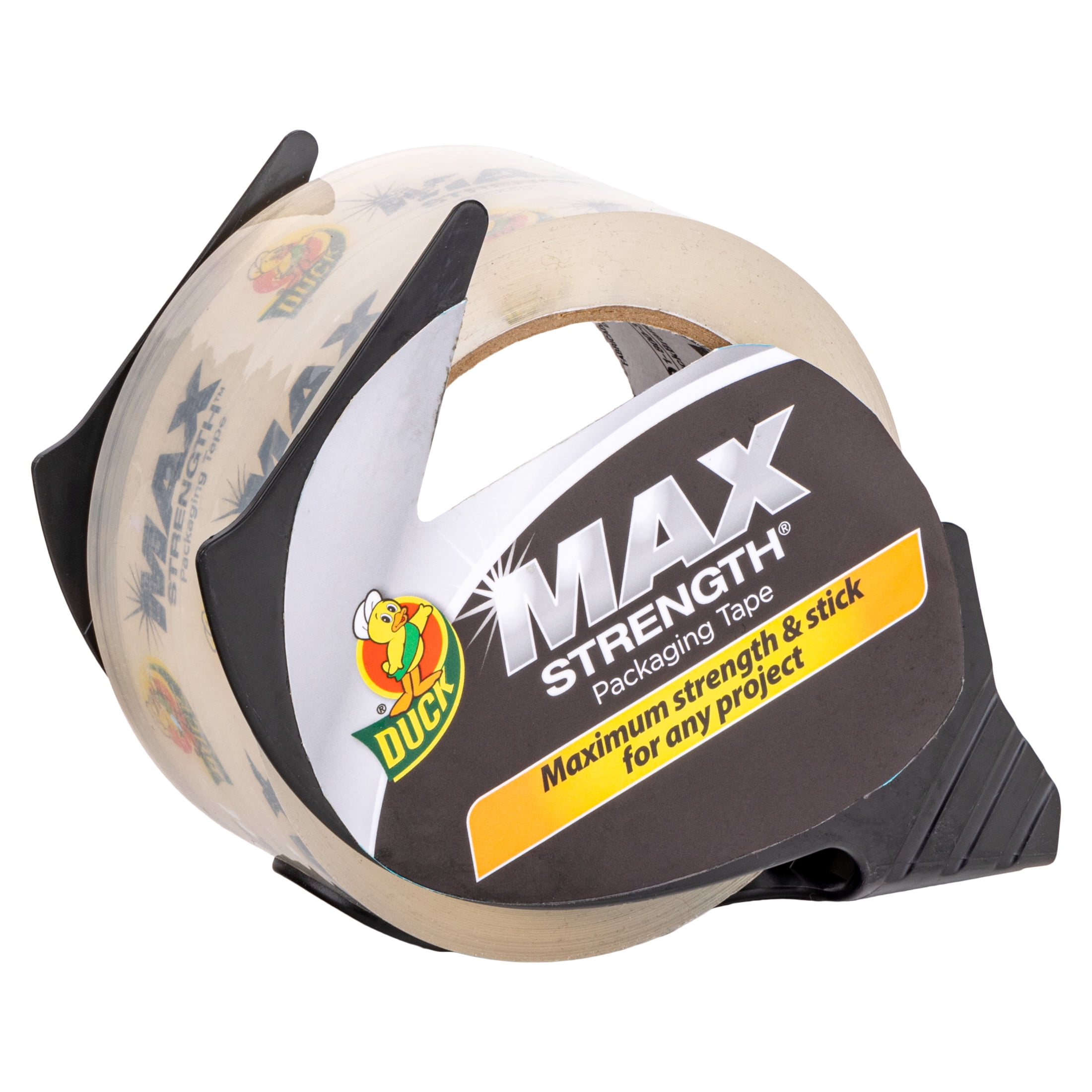 Duck Max Strength Clear Packaging Tape with Dispenser, 1.88 in. x 38.2 yd.