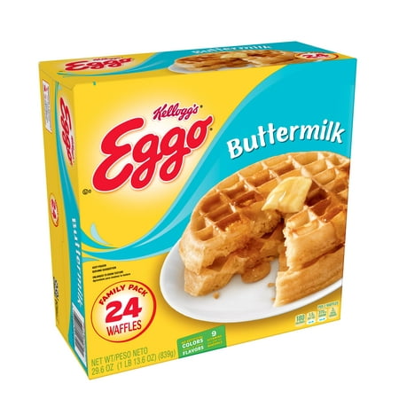 UPC 038000403101 product image for Kellogg's Eggo Frozen Buttermilk Waffles Easy Breakfast 29.6 oz 24 ct | upcitemdb.com