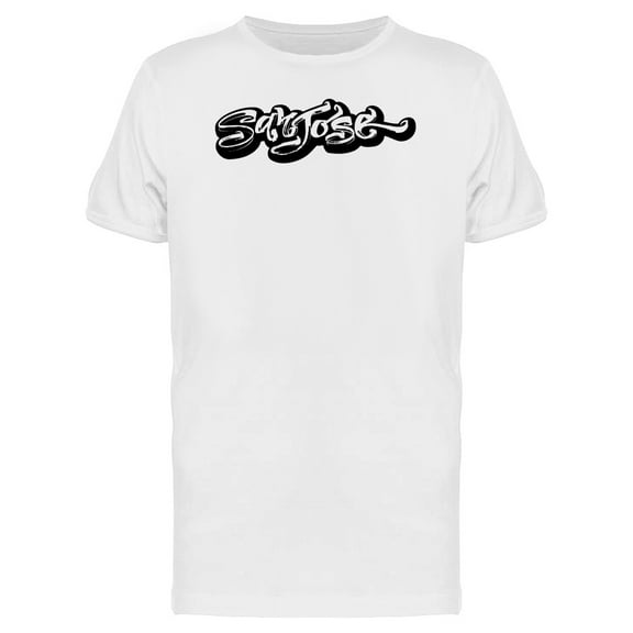 San Jose Typography T-Shirt Men -Image by Shutterstock, Male Small