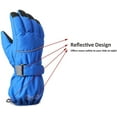 thumbnail image 3 of Zando Kids Snow Gloves for Kids Gloves Winter Ski Gloves Waterproof Toddler Snow Gloves for Girls Boys Outdoor Sports Blue 11-14 years, 3 of 5