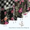 thumbnail image 6 of Pioneer Flower Floral Print Pattern Shower Curtain 72"x84" ,Bathroom Decorative Shower Curtains Set with 12 Hooks,Modern Waterproof Washable Shower Curtain, 6 of 6