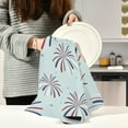 thumbnail image 6 of SKYSONIC 4Th of July Fireworks Independence Day Kitchen Dish Towels Set of 4,Dishcloths,Absorbent Soft Towels Hand Towels, Tea Towels,18" x 28", 6 of 7