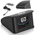 thumbnail image 1 of Pyle Universal Vehicle Smart HUD Display - Mini tablero digital de 2,6" para coche, sistema de proyector de velocímetro para parabrisas con brújula de navegación GPS, muestra velocidad, distancia, tie, 1 of 5