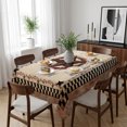 thumbnail image 6 of Western Star Vintage Table Cloth Waterproof Tablecloths, Country Texas Stars Buffalo Plaid Brown Tablecloth Dining Table Cover for Kitchen Party Tabletop Outdoor, Rectangle Tablecloth 52x70 Inch, 6 of 9