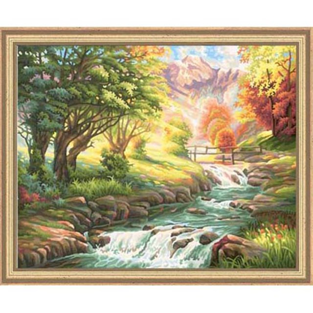 Schipper By the Trout Brook Kit & Frame PaintbyNumber Kit