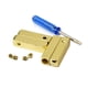 thumbnail image 5 of 4 Piezas AGLETS Tornillos Destornillador Para PUNTAS DE CORDONES DE TORNILLO DE REPUESTO DIY Colco Puntas doradas Cobre 0 5x2 2x0 5cm 0 3cm 4 3cm Consejos para los cordones de los zapatos, 5 of 8