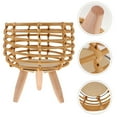 thumbnail image 3 of Floor Flowerpot Rattan Weaving Decorative Flowerpot Stand Plant Pot Container, 3 of 6