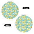 thumbnail image 2 of Uemuo Yellow Lemon Print Compact Portable Pocket Makeup Mirror - Leather Cover, Elegant Travel Cosmetic Mirror for Purse, Pocket, and Handbag-Round Shape, 2 of 9