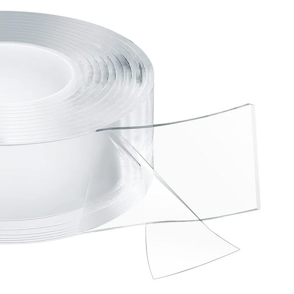 Carpet Tape Double Sided 1"W X 6.6ft No Residue Heavy Duty Rug Tape for Area Rugs on Tile Non Slip Rug Pads for Hardwood Floors Multifunctional Clear Two Sided Self Adhesive Tape for Wall Floor