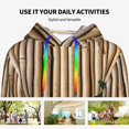 thumbnail image 4 of Salouo Bamboo Raft Pattern Hoodie Sweatshirts for Women, Autumn Pullover Hoodie Workout Sweat Women's Long Sleeve Preppy Sweatshirts-Medium, 4 of 7