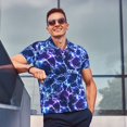 thumbnail image 4 of Fotbe Blue Lightning1 Camiseta Polo de Golf para Hombre con Estampado – Camisa Deportiva Transpirable con Cuello Abotonado-Medium, 4 of 6