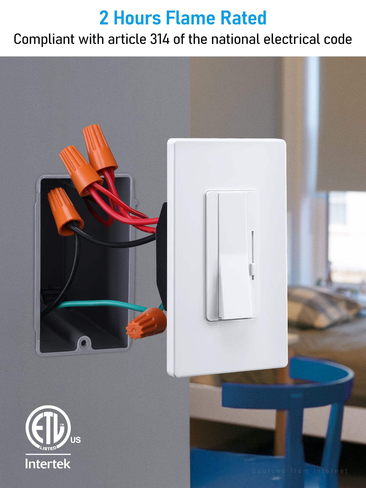 6 Pack One Gang New Work Electrical Outlet Box, Ultra-deep 22.5 Cubic Inch Device Box, PVC Electrical Junction Box for Switch, GFCI, Step Light, ETL Listed