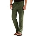 thumbnail image 2 of LELINTA Men's Casual Beach Trousers Elastic Loose Fit Lightweight Linen Summer Pants, 2 of 4