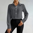 thumbnail image 6 of Vetsdori Women's Long Sleeve Shirts Trendy Lapel Button down Bodysuit,Trendy Blouses Plain Tops for Ladies, 6 of 8
