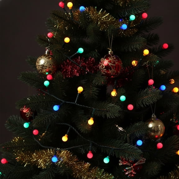 200 Multicolor LED G10 Berry Christmas Lights - 16.5 ft Green Wire