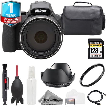 Nikon COOLPIX P1100 Digital Camera   128GB   Bag  UV Filter  1Yr Warranty- Basic Kit