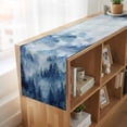 thumbnail image 6 of Table Runners 108 Inches Long Dress Scarves, Blue Mountain Farmhouse Coffee/Dining/Kitchen Table Runner for Living Room, Misty Forest Nature Woodland Pine Tree Landscape 13x108 Inch, 6 of 9
