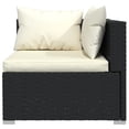 thumbnail image 2 of vidaXL 12 Piece Garden Lounge Set with Cushions Black Poly Rattan, 2 of 9