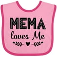 thumbnail image 3 of Inktastic Mema Loves Me Baby Clothes Girls Baby Bib, 3 of 4